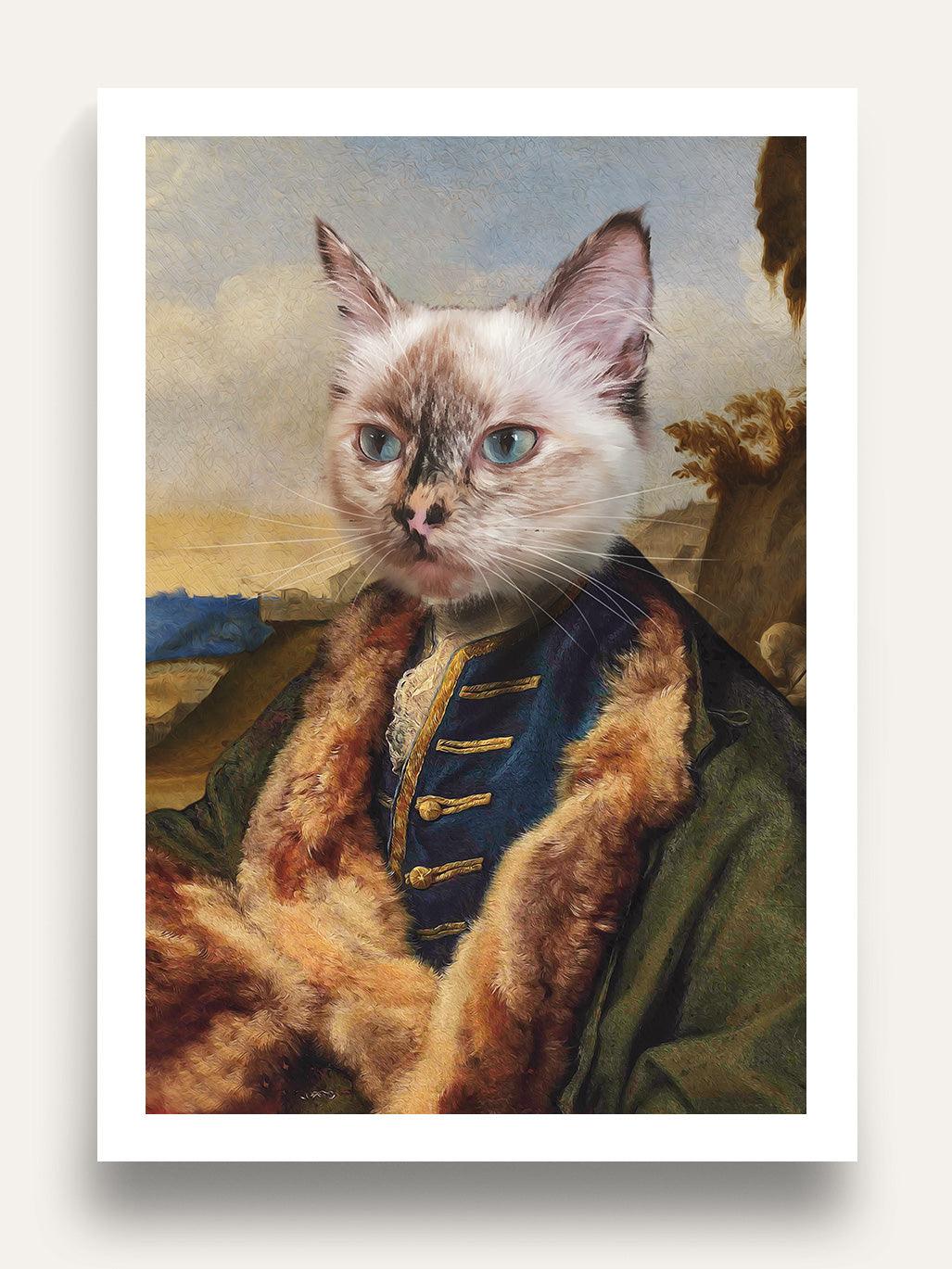 The Count- Custom Vintage Pet Portrait - Purr & Mutt