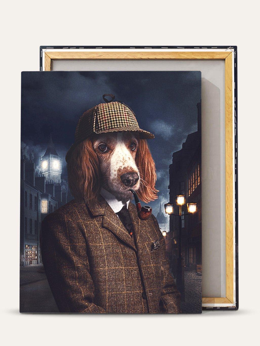 The Detective – Custom Vintage Pet Canvas - Purr & Mutt