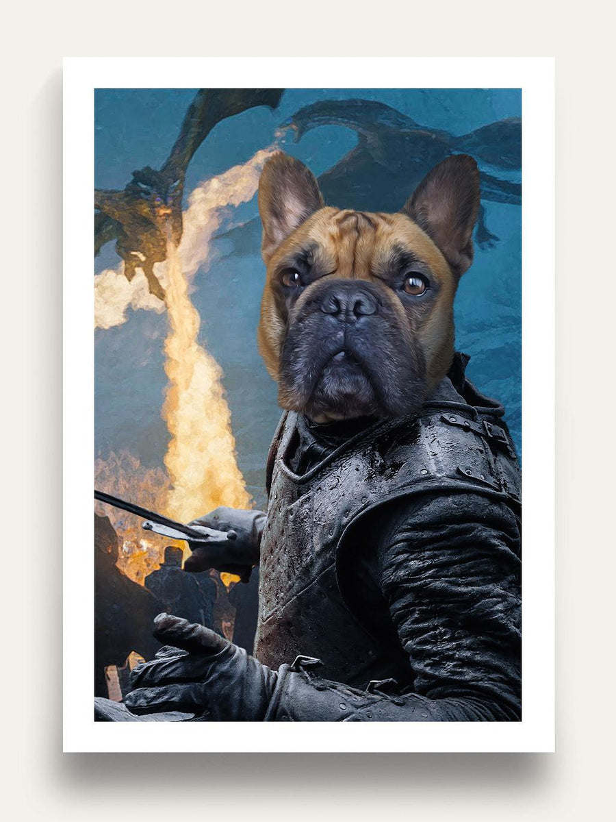 The Dragon Slayer - Custom Pet Portrait - Purr & Mutt