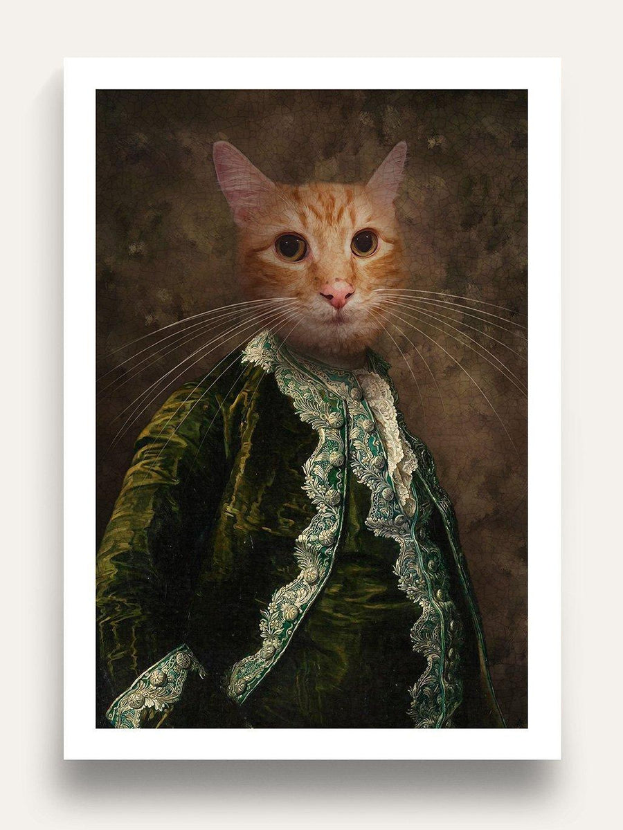 The Emperor - Custom Vintage Pet Portrait - Purr & Mutt