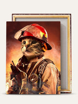 The Firefighter – Custom Pet Canvas - Purr & Mutt
