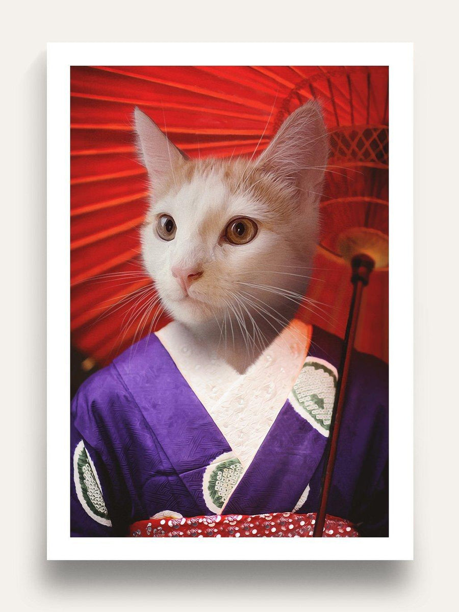 The Geisha - Custom Vintage Pet Portrait - Purr & Mutt