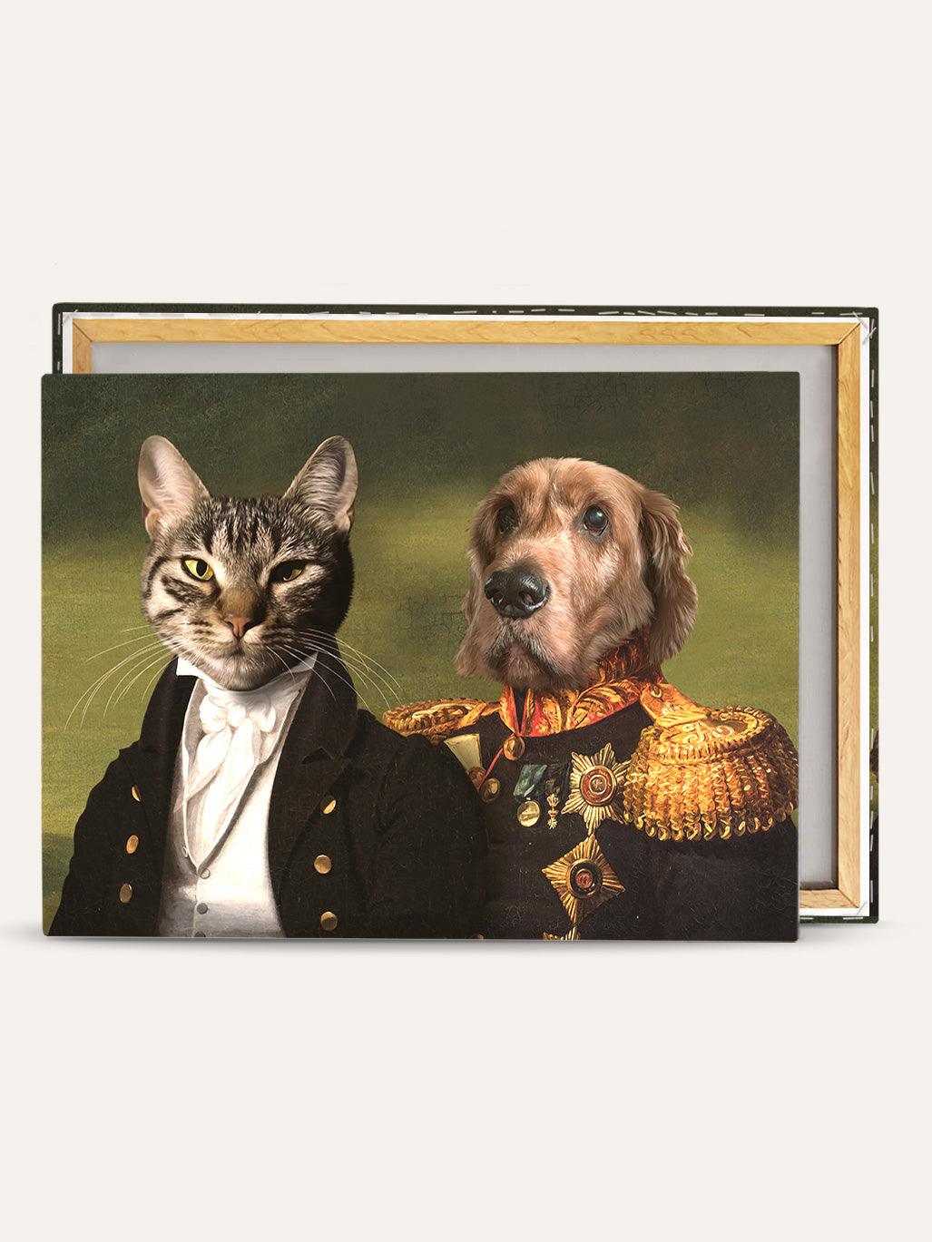 The General & The Baron – Custom Vintage Pet Canvas - Purr & Mutt