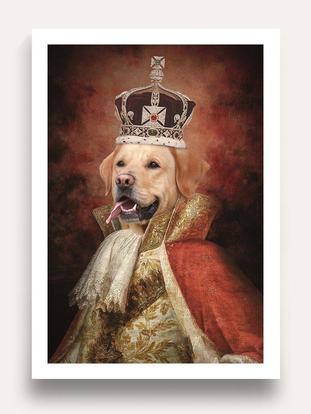 The King - Custom Vintage Pet Portrait - Purr & Mutt