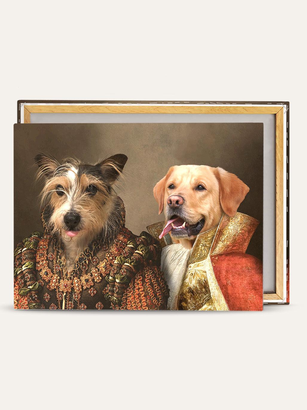 The King & Queen – Custom Vintage Pet Canvas - Purr & Mutt