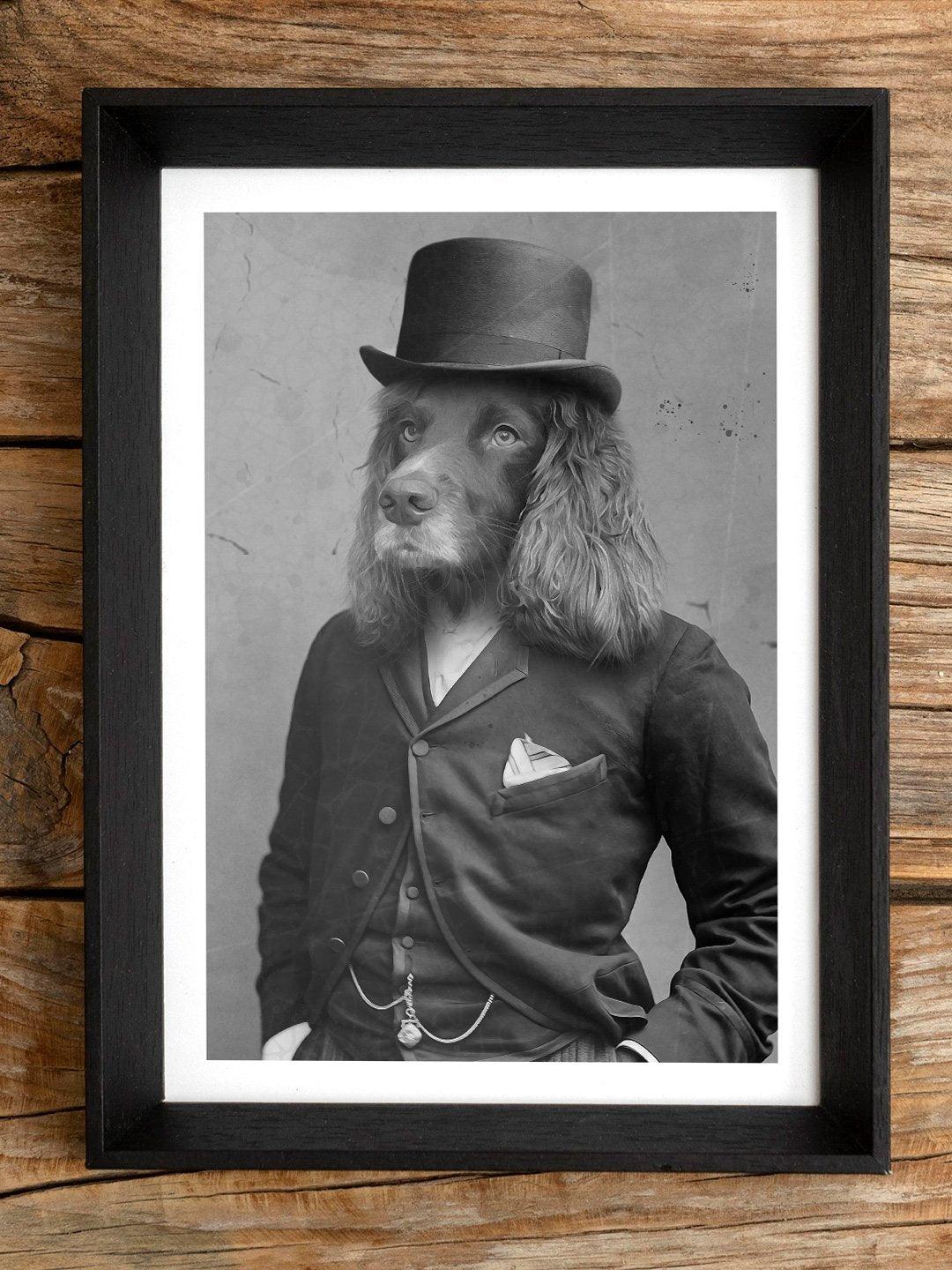 The Londoner - Custom Vintage Pet Portrait - Purr & Mutt