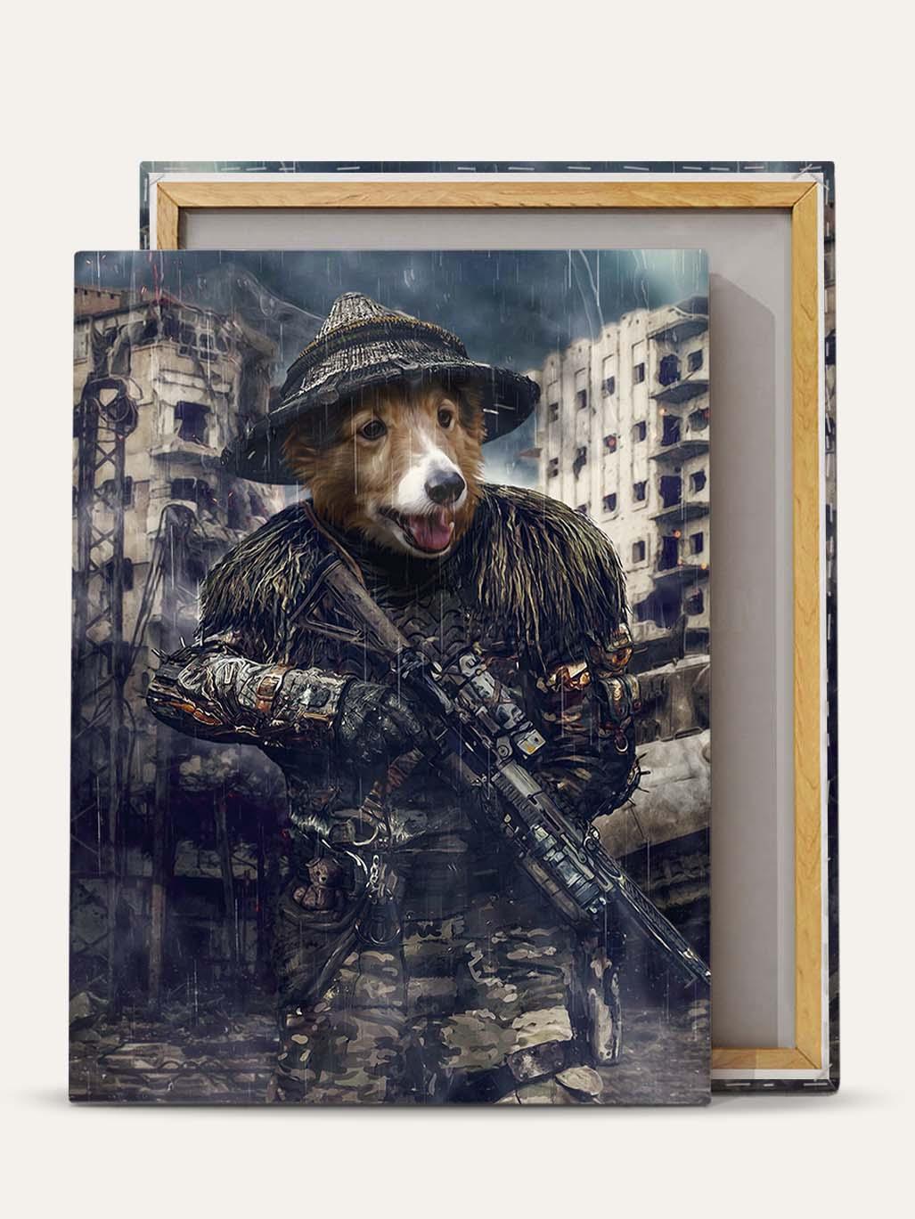 The Mercenary - Custom Pet Canvas - Purr & Mutt