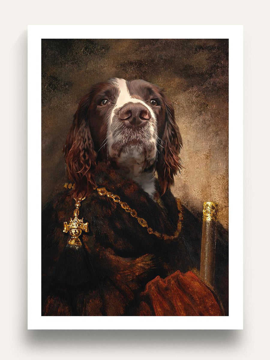 The Monk - Custom Vintage Pet Portrait - Purr & Mutt