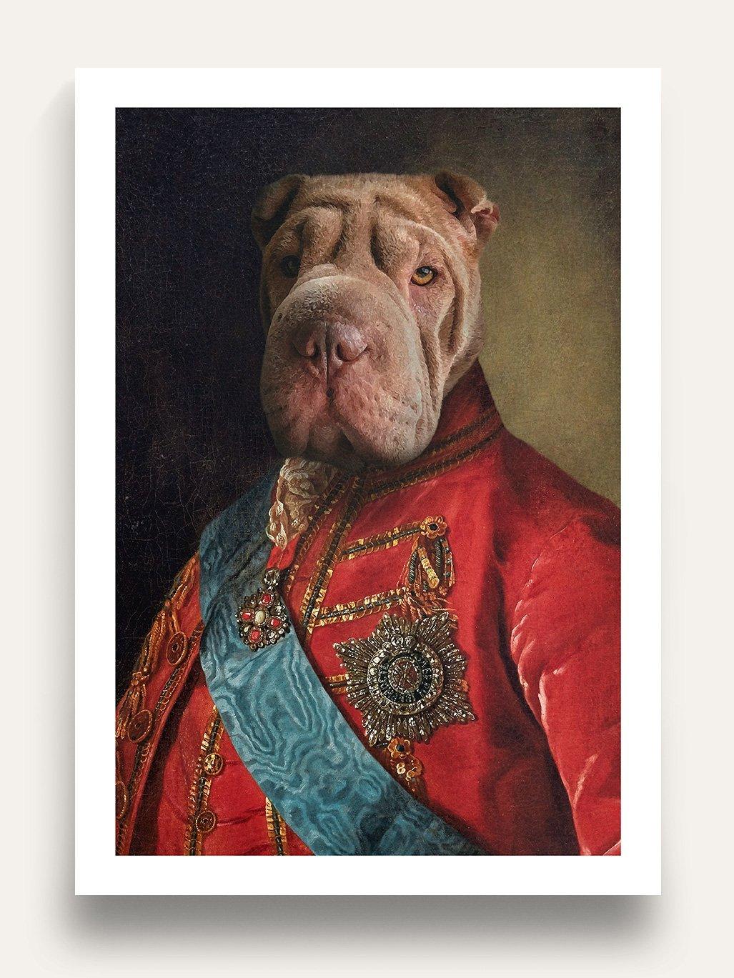 The Nobleman - Custom Vintage Pet Portrait - Purr & Mutt