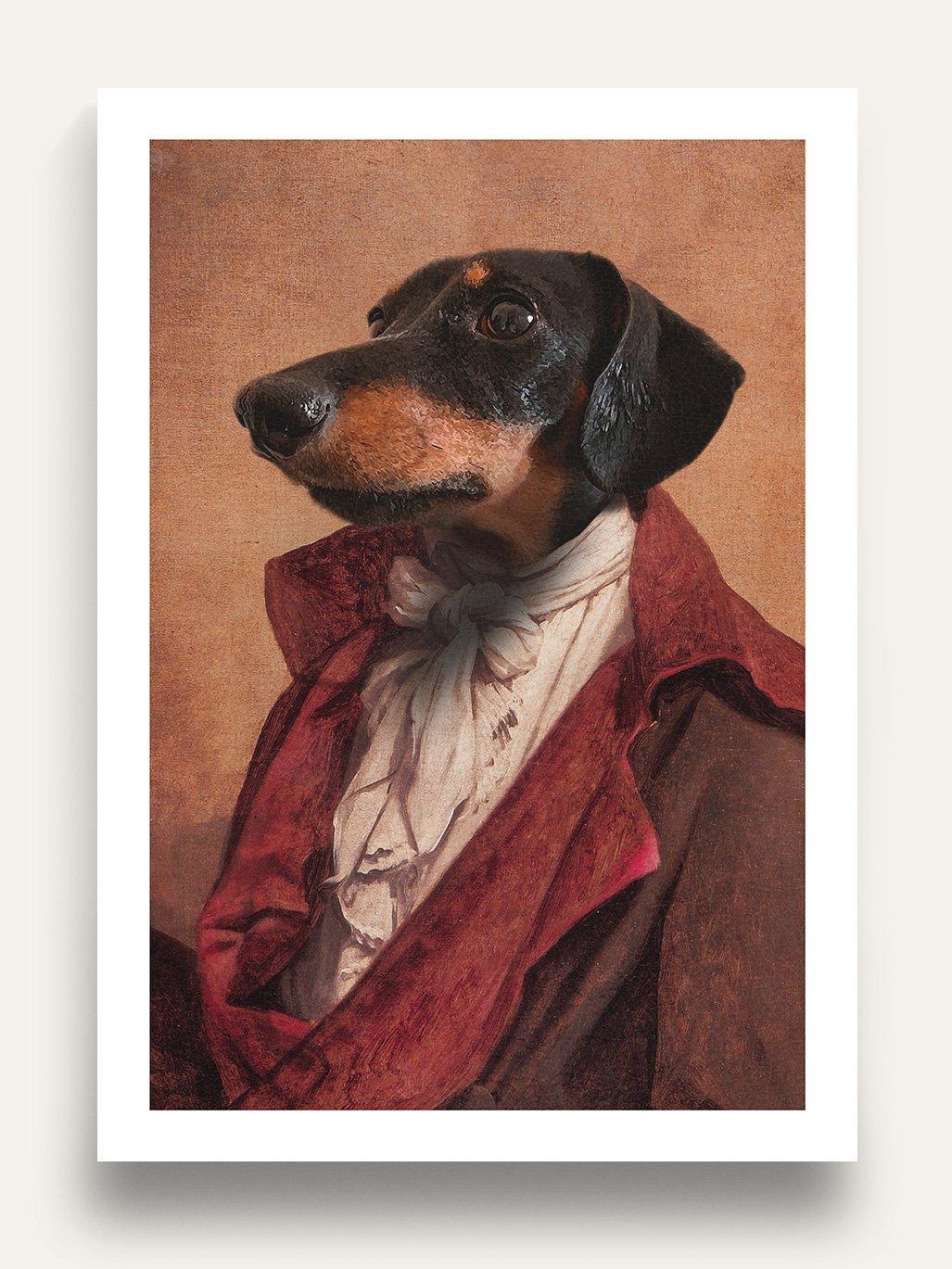 The Painter - Custom Vintage Pet Portrait - Purr & Mutt