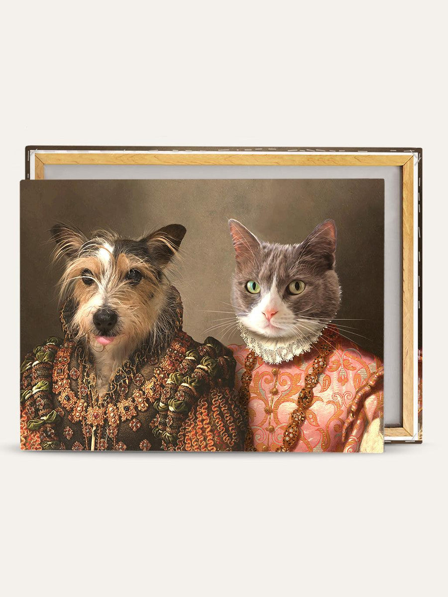 The Queen & The Duchess – Custom Vintage Pet Canvas - Purr & Mutt