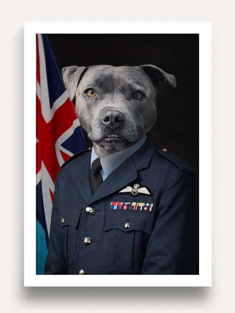 The RAF Officer - Custom Pet Portrait - Purr & Mutt