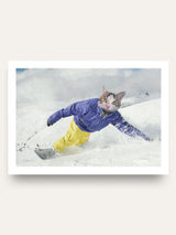 The Snowboarder - Custom Pet Portrait - Purr & Mutt
