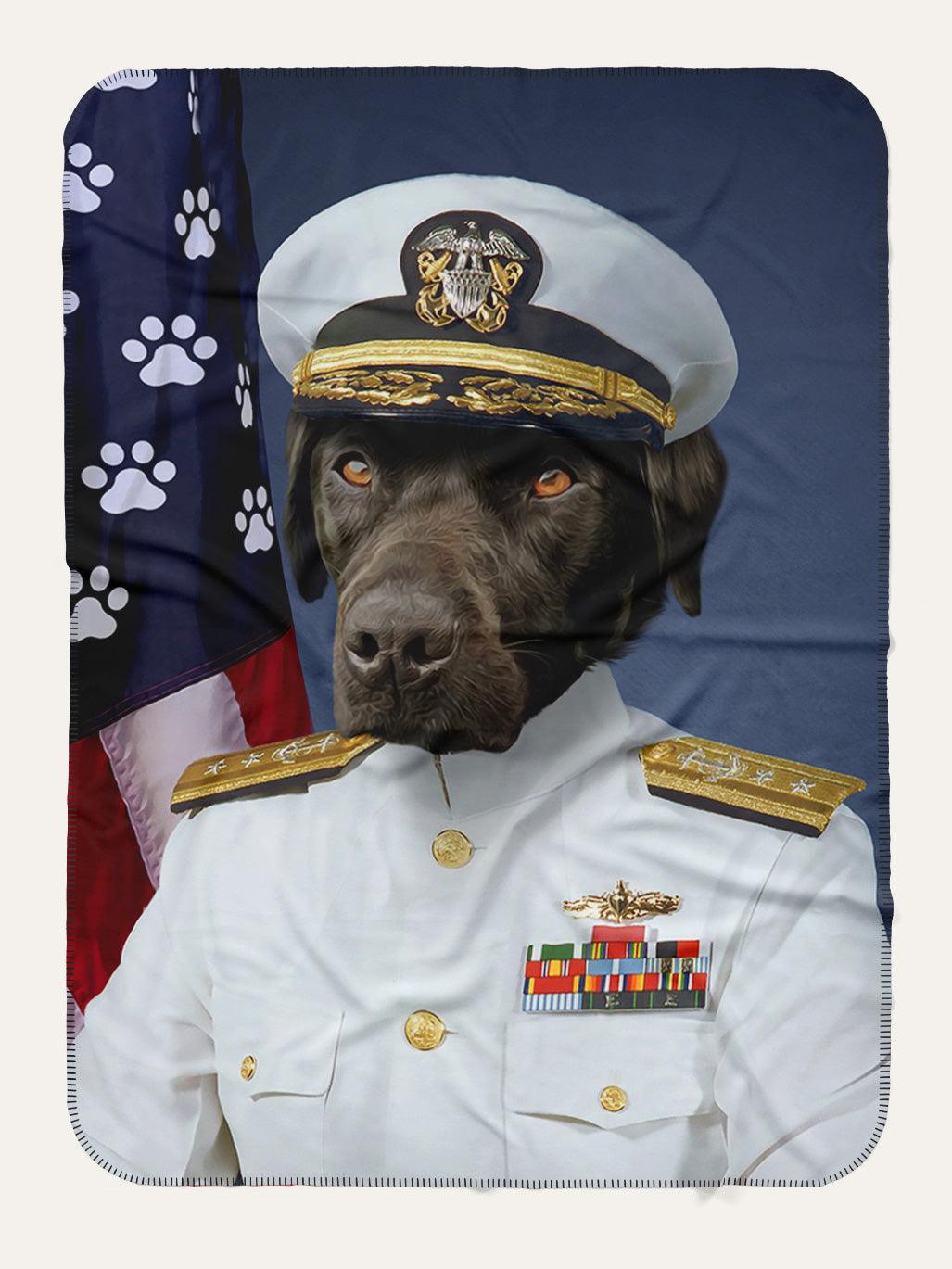 The US Navy Officer - Custom Pet Blanket - Purr & Mutt