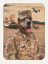 The US Soldier - Custom Pet Blanket - Purr & Mutt