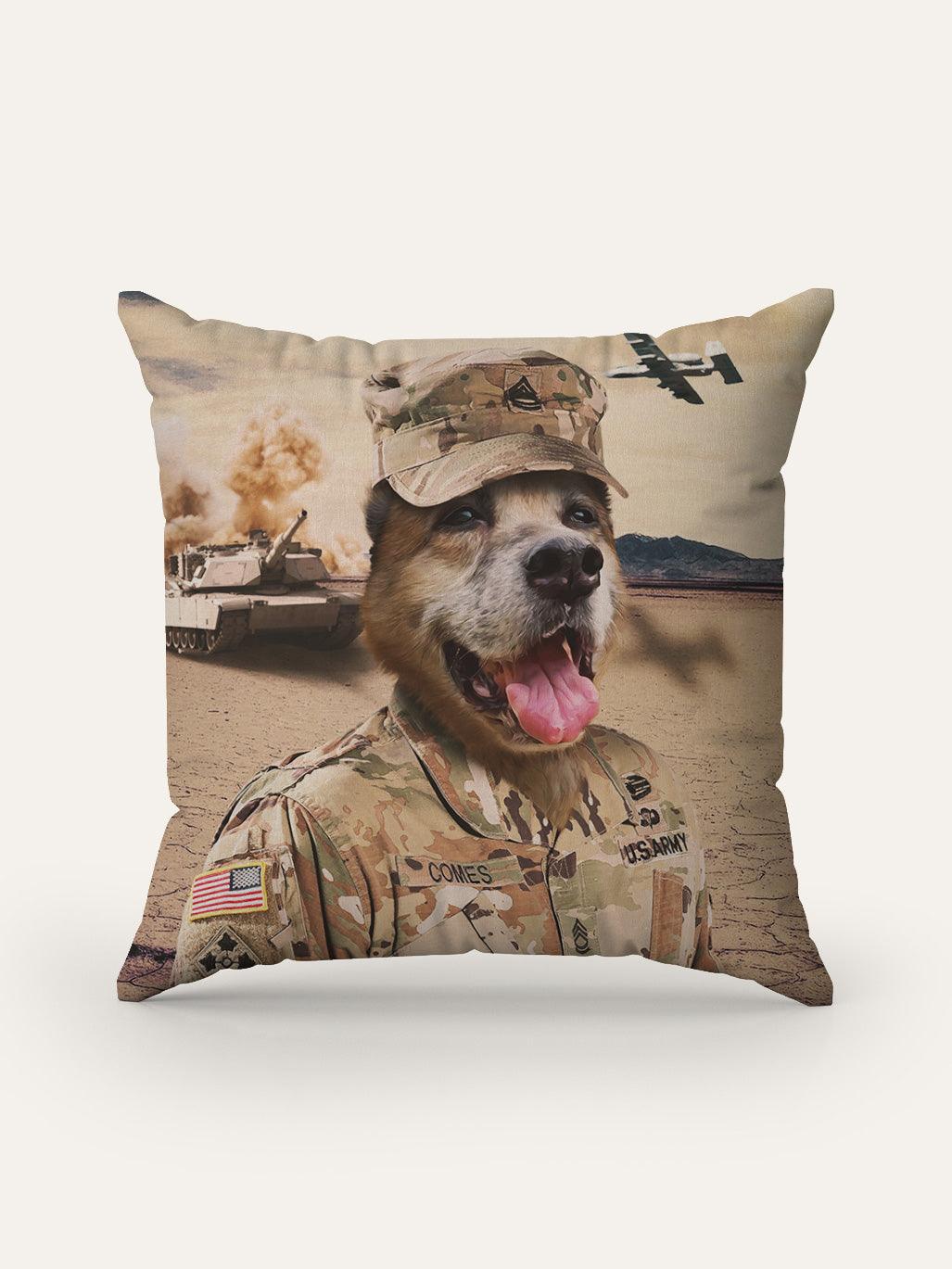 The US Soldier - Custom Pet Cushion - Purr & Mutt