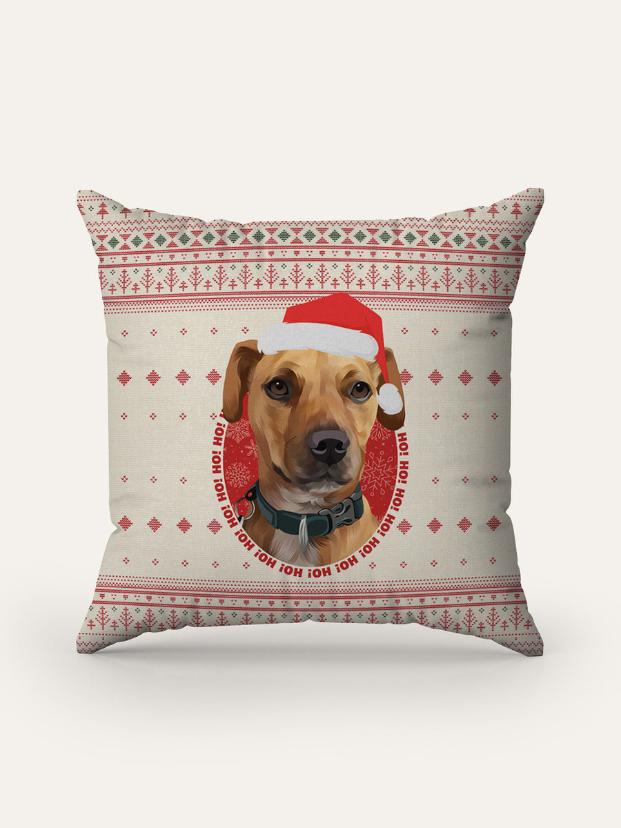 Vintage Christmas (White) - Custom Pet Cushion